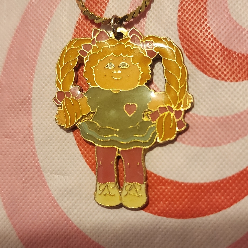 Vintage 83' Cabbage Patch Kids Giftique pendant with original chain